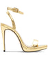 ALDO Women's Kat Two-Piece Platform Dress Sandals Gold Metallic Size 8M